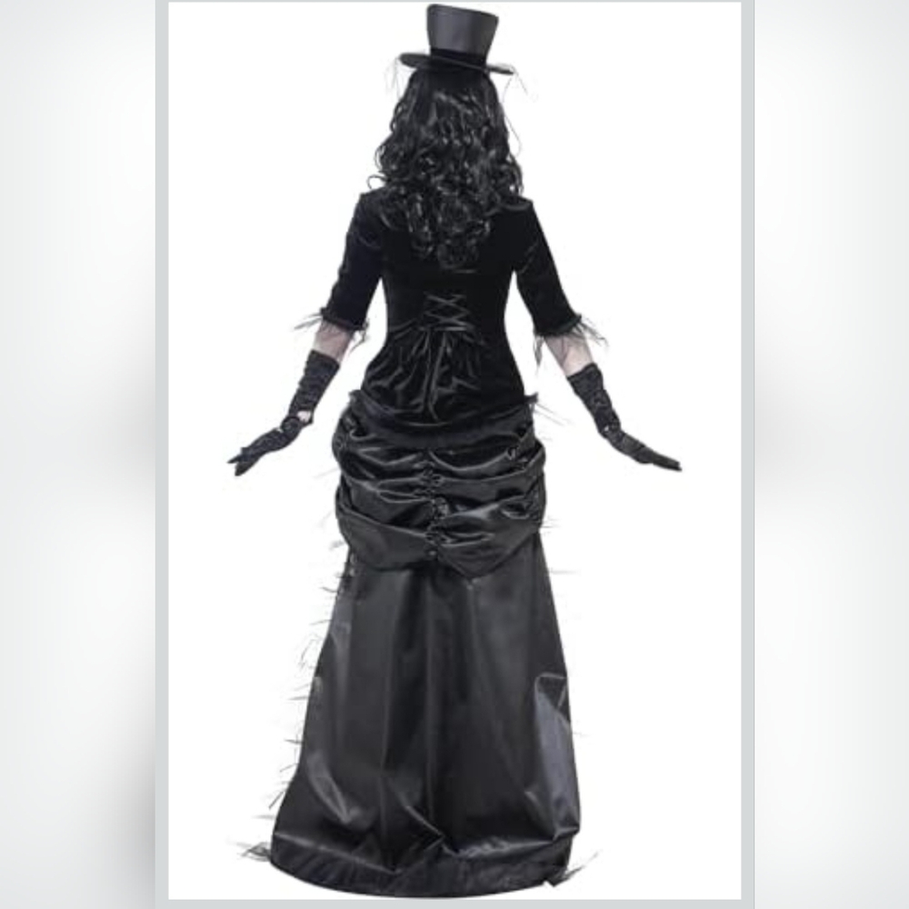 Ghost Town Black Widow Costume Halloween Cosplay Fancy Dress Size Large EUC - Picture 3 of 10